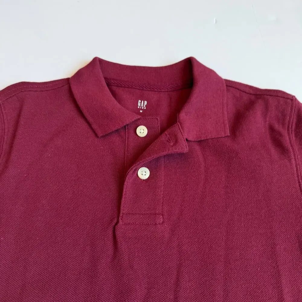 NWT Gap Kids Solid Burgundy Polo
